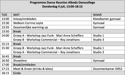 programma reunie