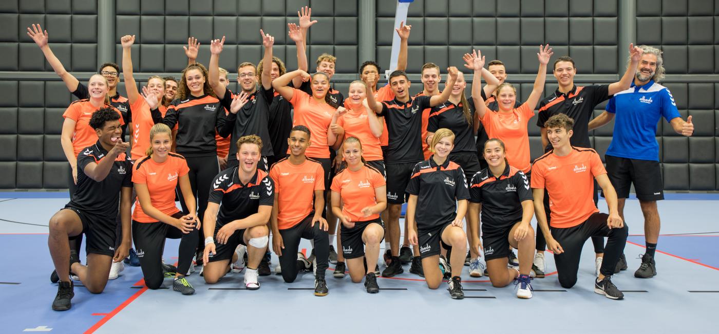 Groep studenten van Albeda Sportcollege