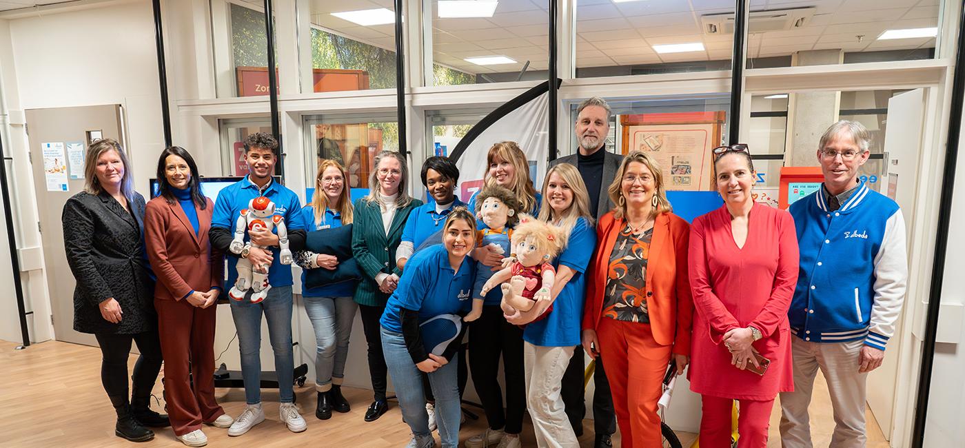 Groepsfoto met minister Agema